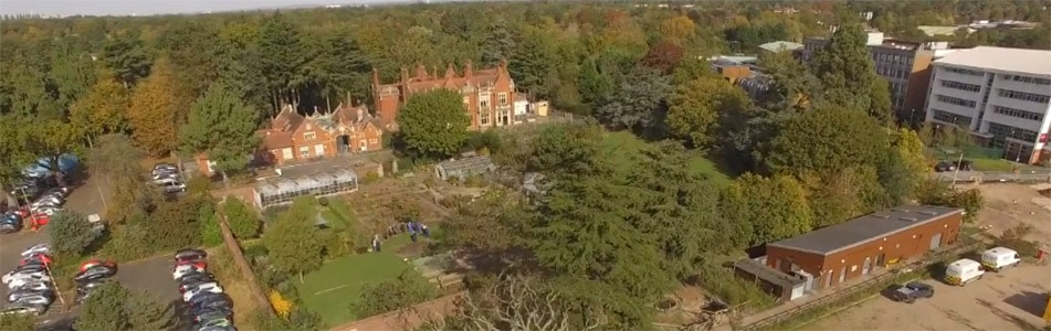 Drone footage of Blossomfield campus